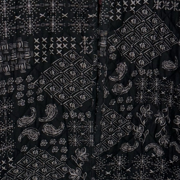 Johnny Was Workshop Ruth Quilted Kimono Jacket Coat Black XL - Picture 9 of 16